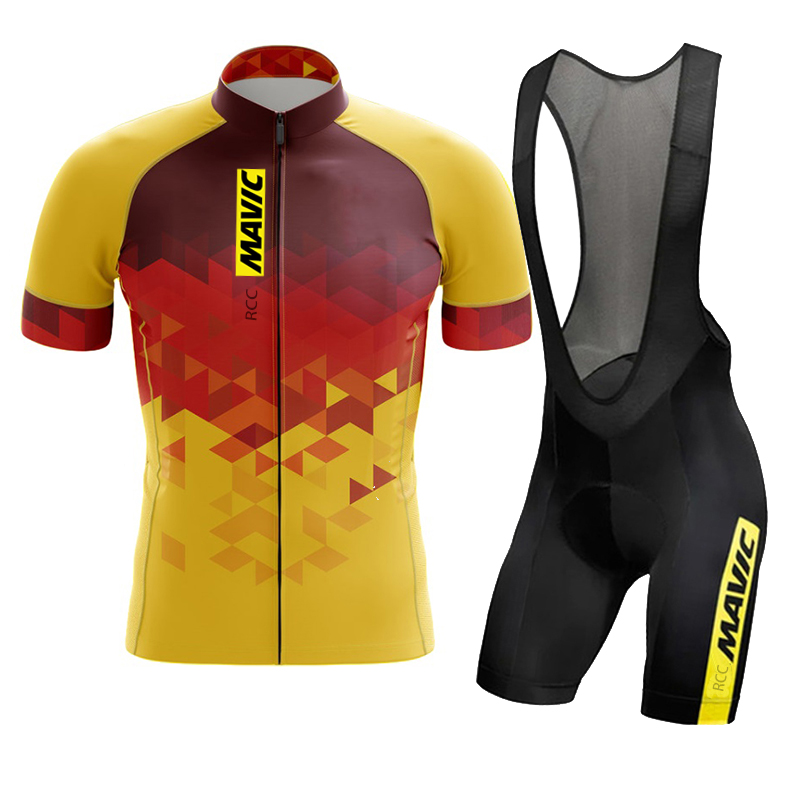 Race Bib - MAVIC set bersepeda lengan pendek pria,