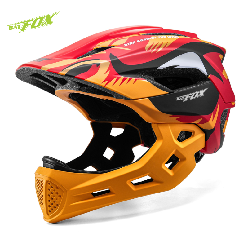 Running Gear Kids - BATFOX Helm Sepeda Wajah Penuh Anak
