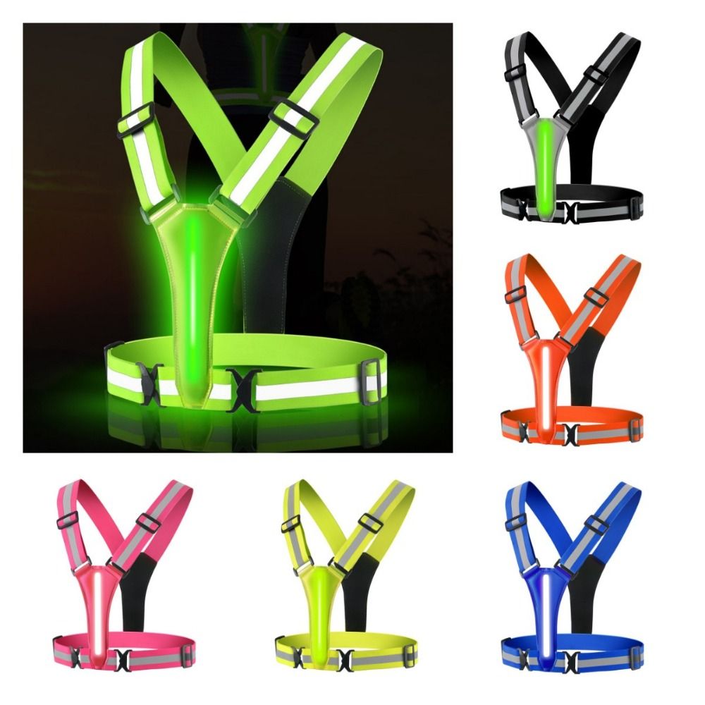 Running Visibility Gear - Rompi Reflektif LED yang Dapat Diisi