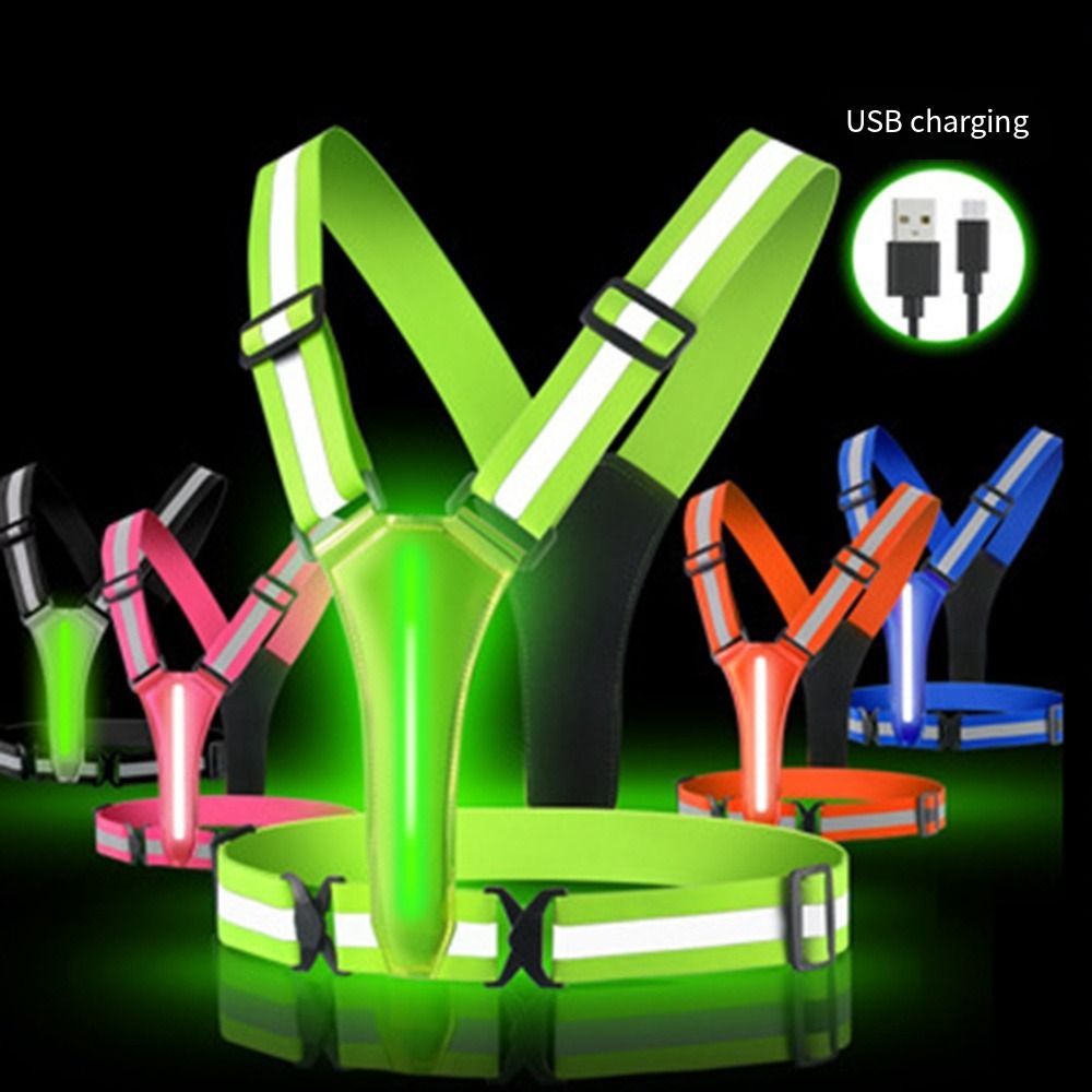 Running Visibility Gear - Rompi Reflektif LED yang Dapat Diisi