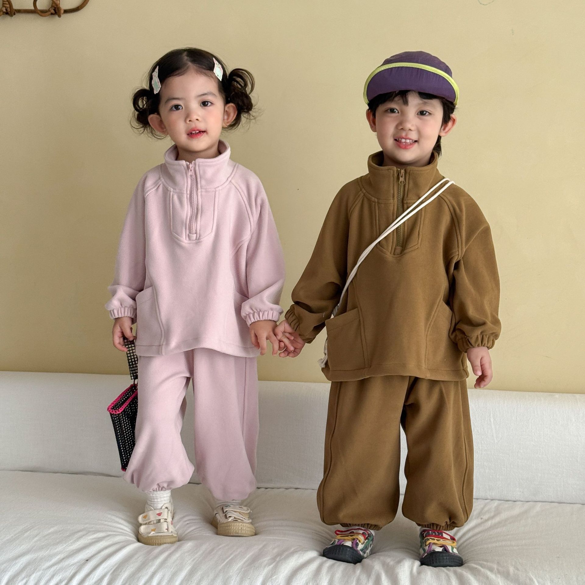 Running Gear Kids - Set Pakaian Olahraga Lengan Panjang Anak-anak