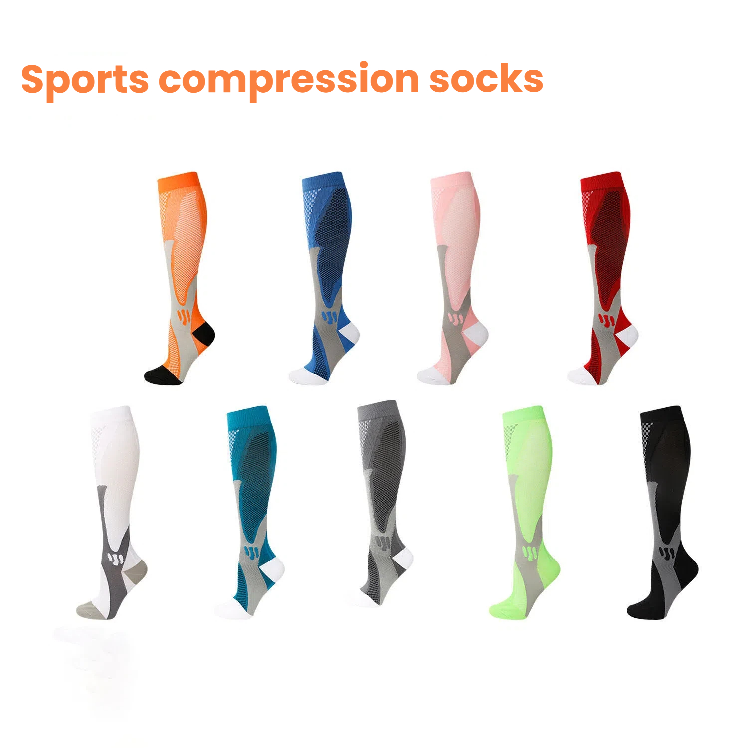 Sports Socks - Kaus Kaki Kompresi Nilon Lintas Batas