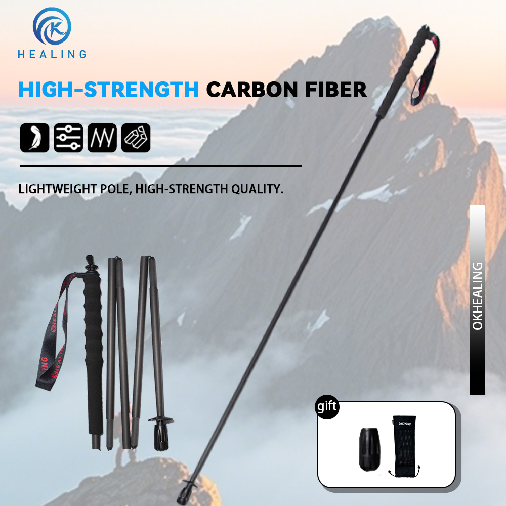 Trekking Pole Carbon - OKHEALING 110g Tongkat Trekking Serat Karbon