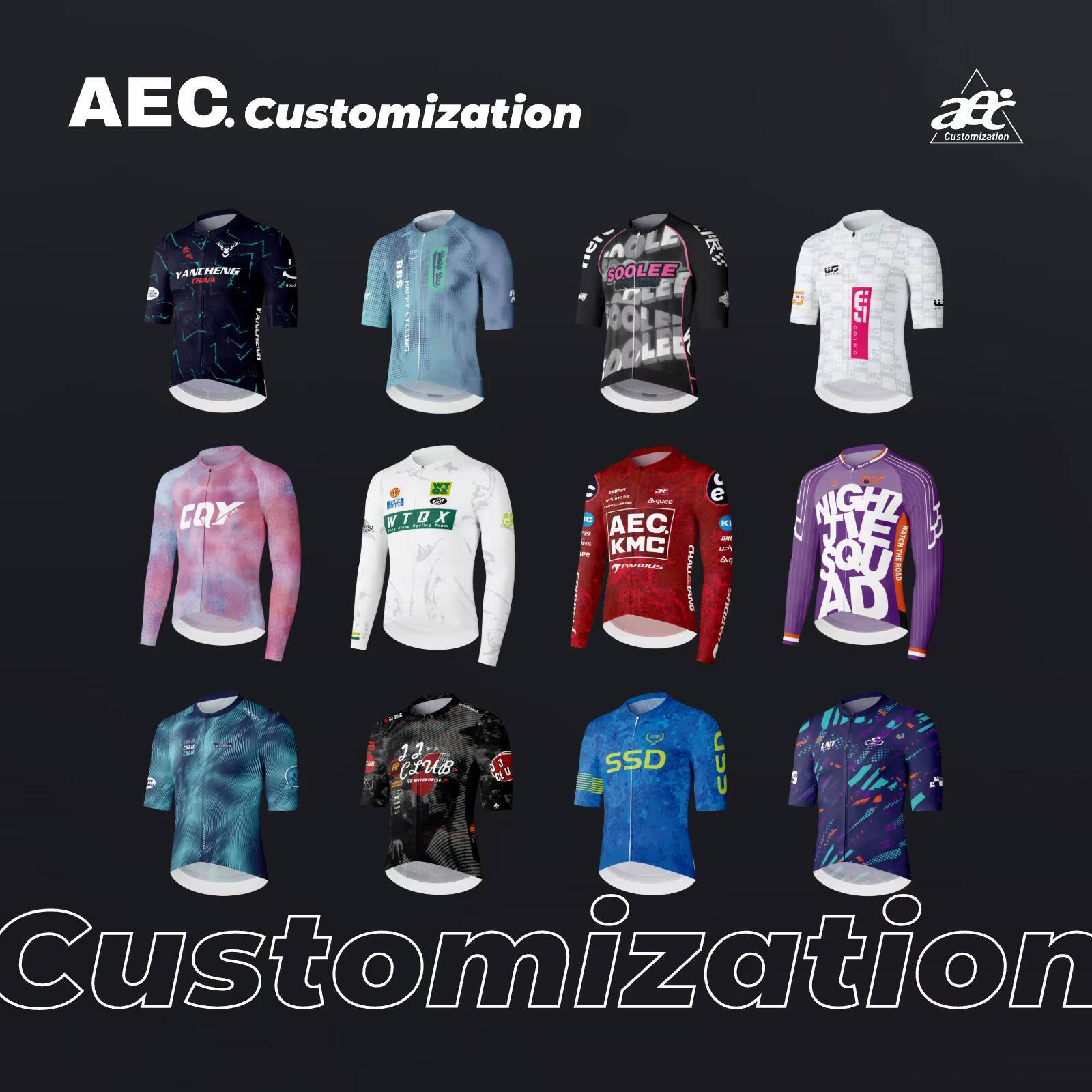 Race Bib - AEC.CYCLIST Kustomisasi Pribadi Jersey Bersepeda Tim