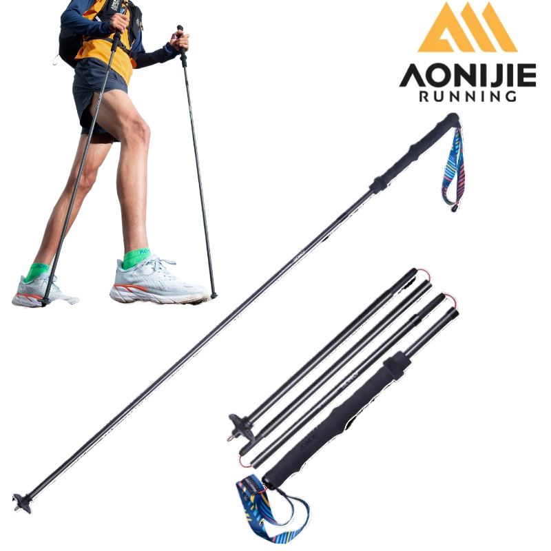 Trekking Pole Carbon - 2 Buah AONIJIE Tiang Hiking Lipat