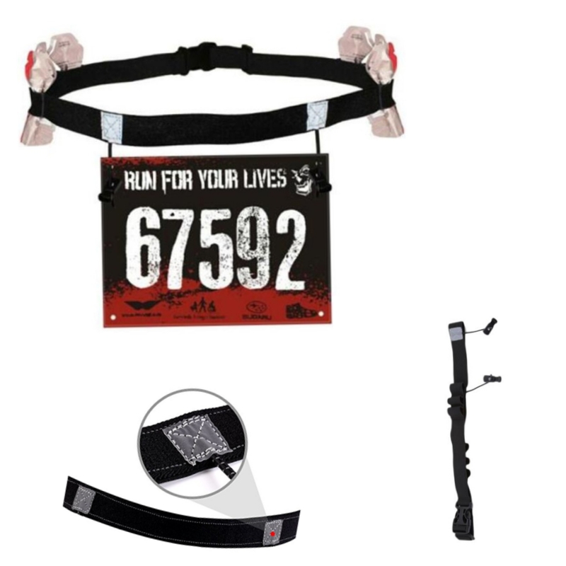 Race Bib - Sabuk Nomor Pelari Lari, Tas Pinggang,