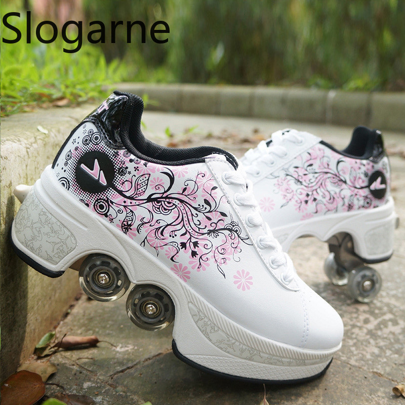 Running Shoes Men - Sepatu Roda Deformasi 4 Roda Wanita,