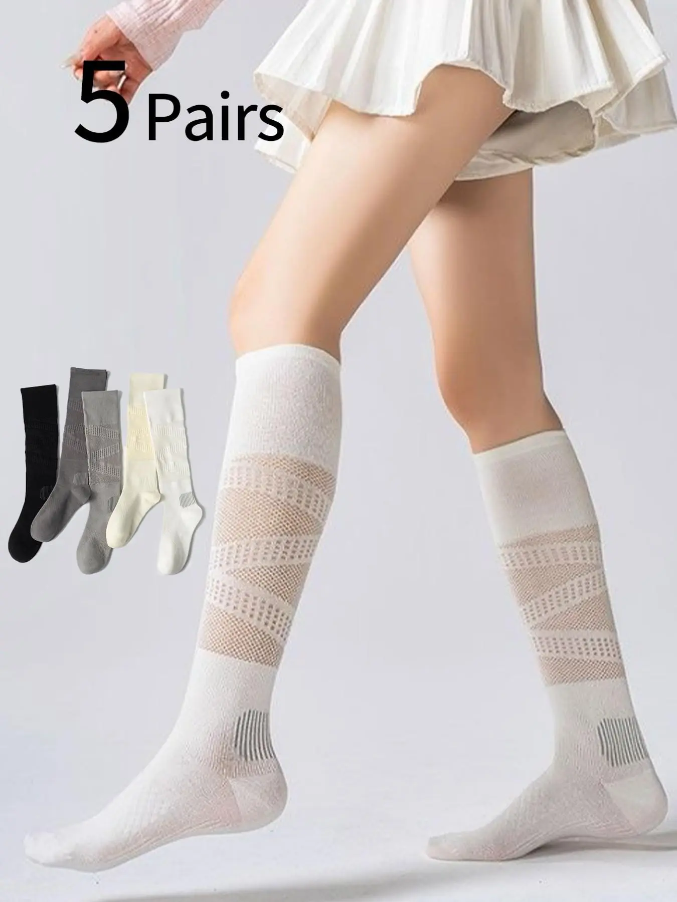 Sports Socks - 5 Pasang Kaus Kaki Olahraga Wanita,