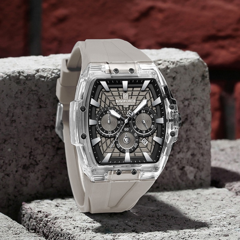 Running Watch - NF6113 NAVIFORCE Jam Tangan Kronograf Multifungsi