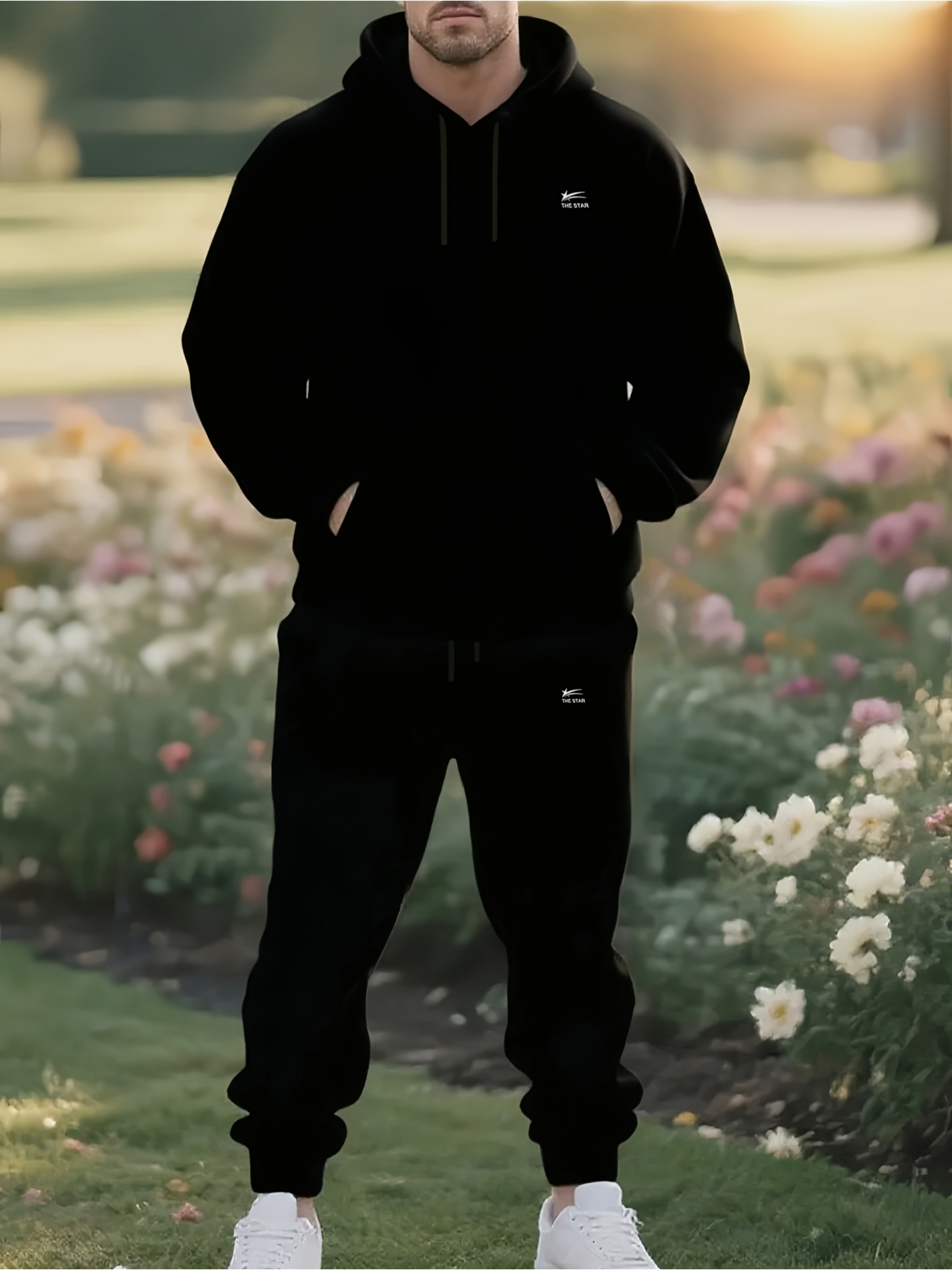 Joggers Pants - 2026 Setelan Olahraga Pria 2-Potong Hoodie