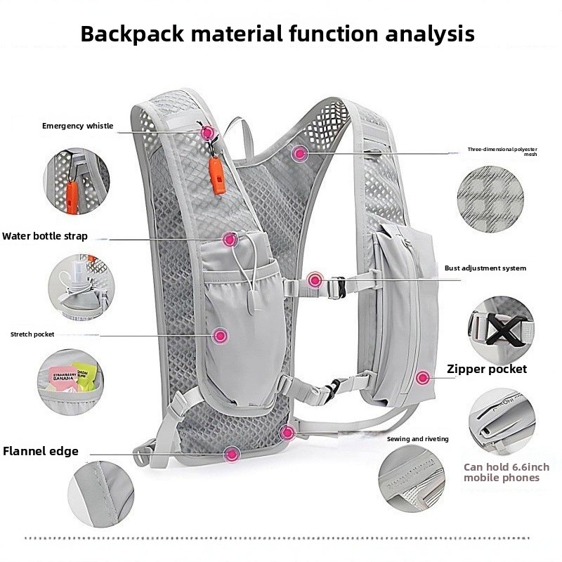 Hydration Vest - Tas ponsel untuk lari, tas rompi