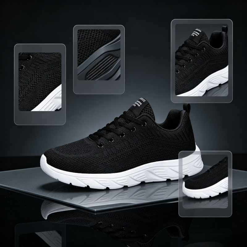 Running Shoes Men - Sepatu kets rajut pria yang nyaman