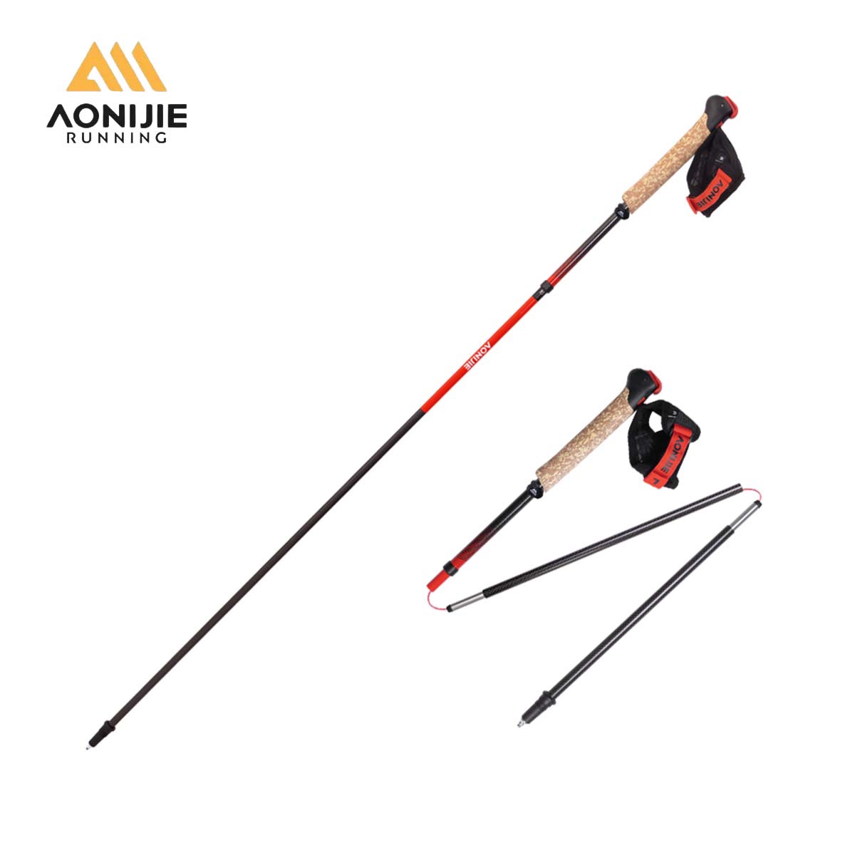 2 Buah Tongkat Hiking Lipat Se - Trekking Pole Carbon ulasan dan harga
