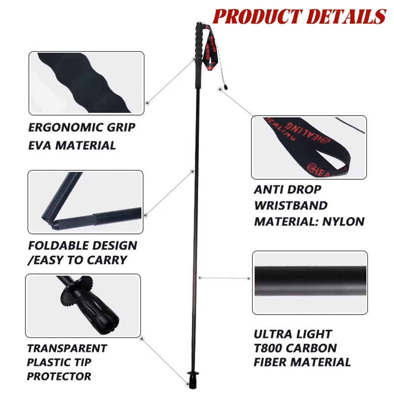 OKHEALING 110g Tongkat Trekkin - Trekking Pole Carbon ulasan dan harga