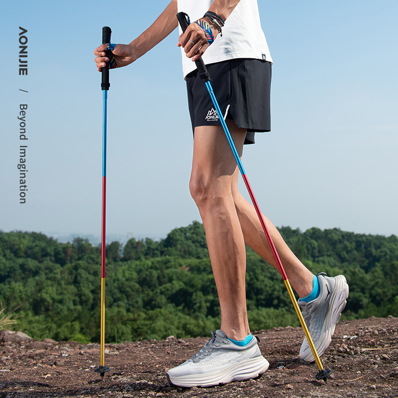 2 buah Tongkat Hiking Lipat AO - Trekking Pole Carbon ulasan dan harga