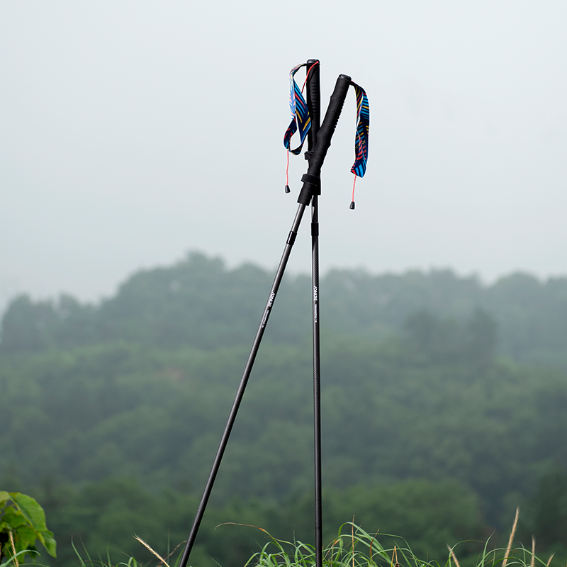 2 buah Tongkat Hiking Lipat AO - Trekking Pole Carbon ulasan dan harga