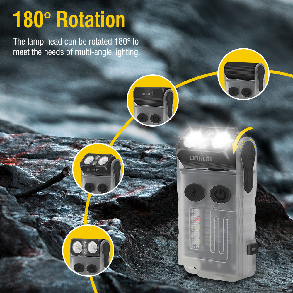 BORUiT V20 Fluorescence Buzzer - Running Headlamp ulasan dan harga
