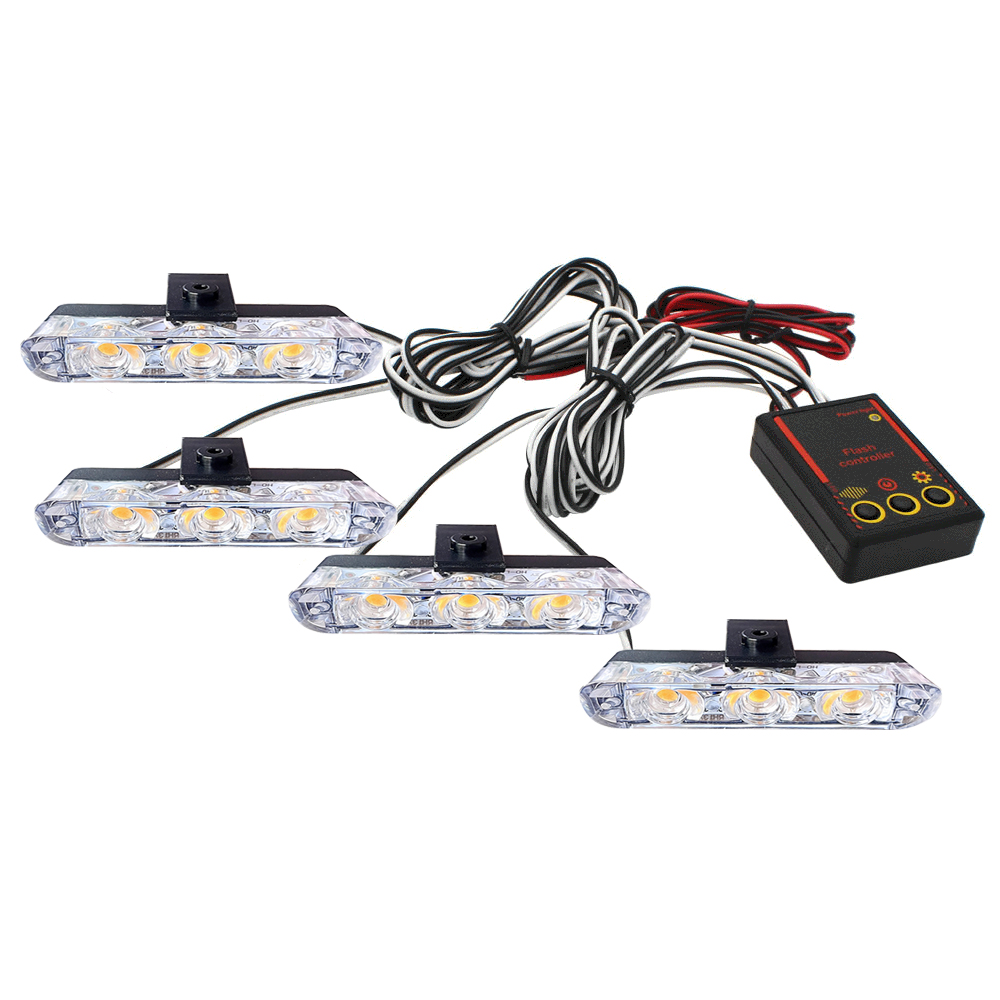 Lampu Strobo Gril Mobil 12V 4x - Running Headlamp ulasan dan harga
