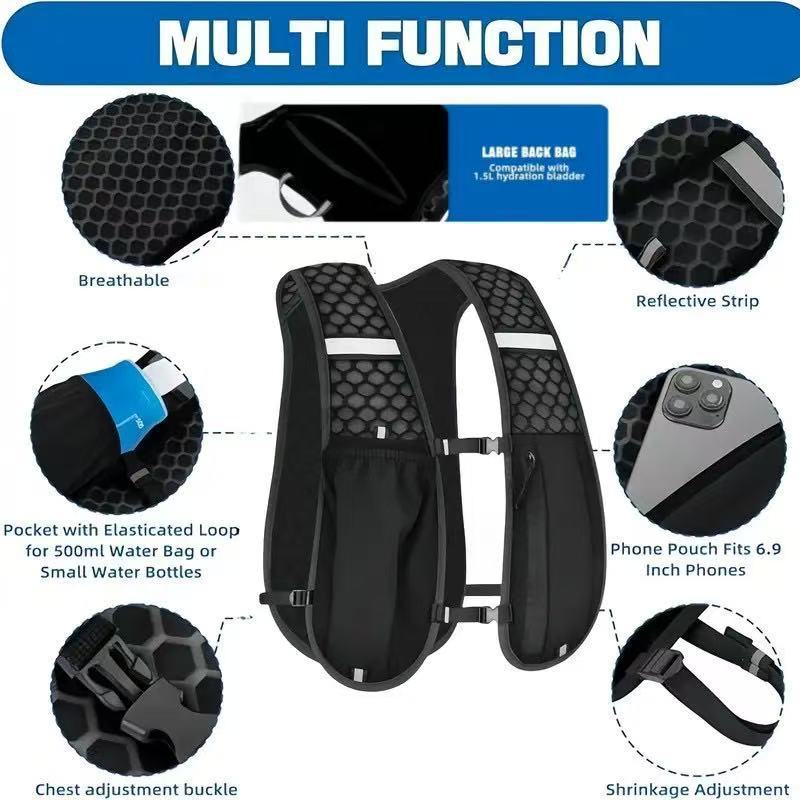 Rompi Lari Unisex Tahan Air da - Hydration Vest ulasan dan harga