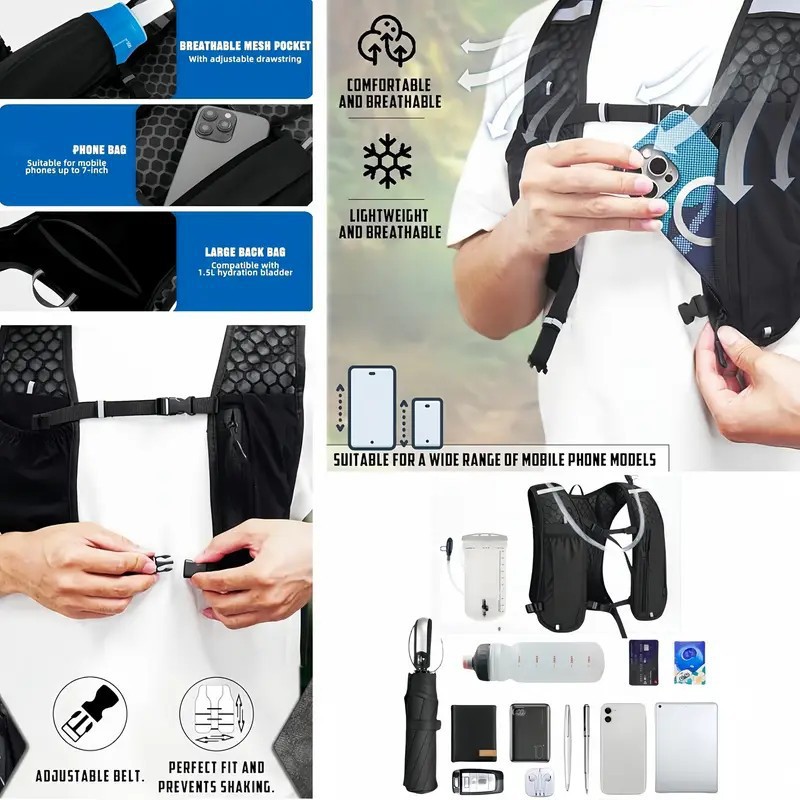 Rompi Lari Unisex Tahan Air da - Hydration Vest ulasan dan harga
