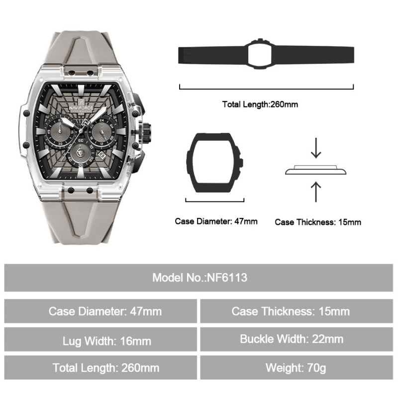 NF6113 NAVIFORCE Jam Tangan Kr - Running Watch ulasan dan harga
