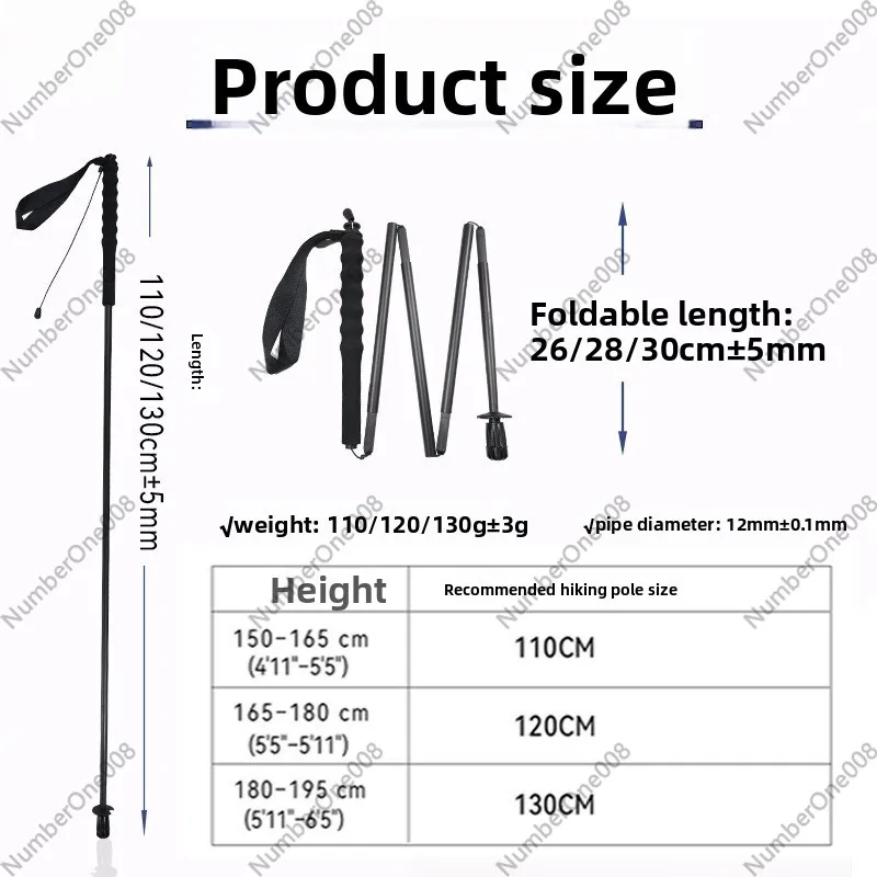 Tongkat Trekking Lipat Serat K - Trekking Pole Carbon ulasan dan harga