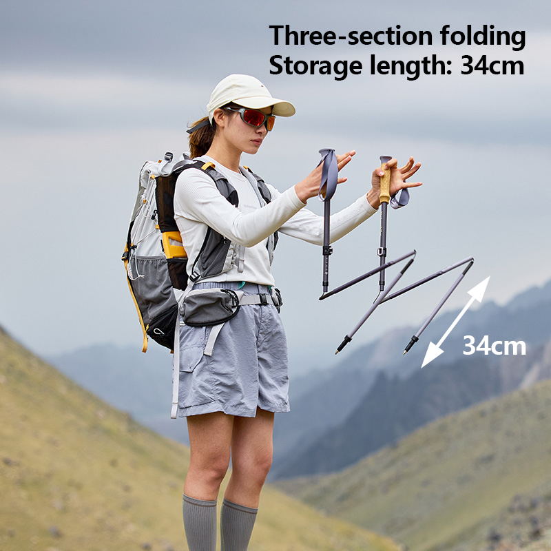 Tongkat Trekking Lipat Serat K - Trekking Pole Carbon ulasan dan harga
